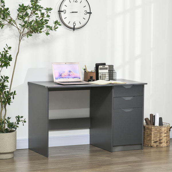 High gloss deals desk with drawers